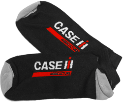 Case IH No Show Socks Adult Blk/Gry 100083