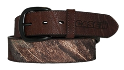 Mossy Oak Brown Leather Case IH Belt