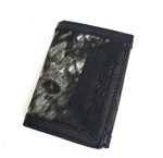 Mossy Oak Camo Trifold BLACK Leather Trimmed Case IH Logo Wallet