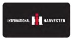 International Harvester Black License Plate