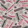 Farmall Words Cotton Fabric - Light Gray