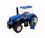 New Holland TS6 Tractor wit Farmer Building Block Set