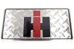 IH Logo Diamond Plate License Plate