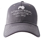 IH Youth Embroidered Tractor Logo Grey & White Mesh Flex Fit Cap