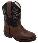 Toddler's Black & Brown Western Boots