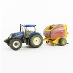 1:32 T6.180 with Round Baler chase