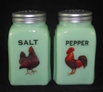 Red Roosters Salt & Pepper Shakers