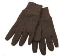 Brown Jersey Gloves - Large