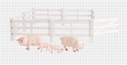 Tomy #LP53319 1:16 Scale Big Farm Pigs & Pigglets w/ Fence Set 