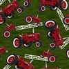 Farmall Tractor/Fence Toss Cotton Fabric