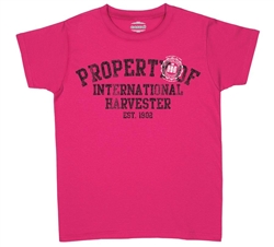 Property of International Harvester Logo Womenâ€™s T-Shirt - Hot Pink