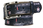 Farmall IH Black Vintage Weathered Genuine Leather Belt