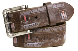 Farmall IH Brown Vintage Weathered Genuine Leather Belt