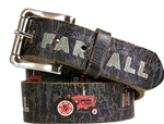 Farmall IH Black Vintage Tractor Weathered Genuine Belt