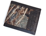 Mossy Oak Camo Billfold BROWN Leather Trimmed Case IH Logo Wallet