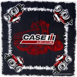 Case IH Logo 22x22 Inch Cotton Bandana in Blue