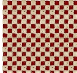 Farmall Hometown Life Check - Red Cotton Fabric