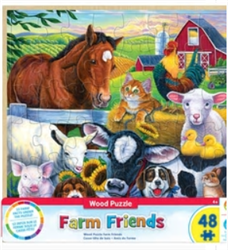 Wood Fun Facts of Farm Friends - 48 Piece