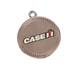 Pendant 1" Cloisonne Polished Silver Plate Case IH Logo