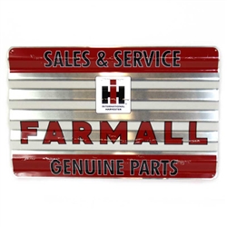 "IH Farmall Sales & Service Genuine Parts" Corrugated Tin