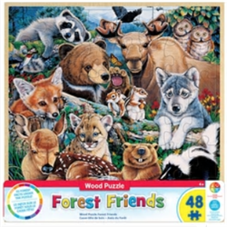 Wood Fun Facts of Forest Friends - 48 Piece