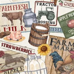 Farm Patches Fabric