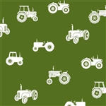 Tractors Fabric - Green