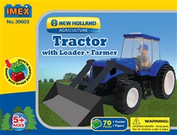 New Holland Tractor with Front Loader Block Set
