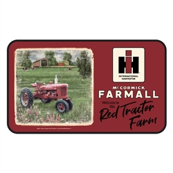 "Welcome to this Red Tractor Farm" Farmall Door Mat