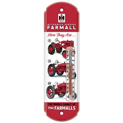 IH Farmall Tractors 'Here They Are...' Metal Thermometer