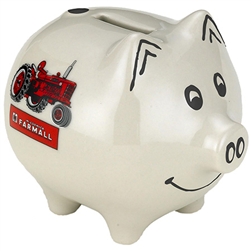 Farmall White with Tractor Piggy Bank