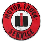 IH Round Motor Truck Service Sign