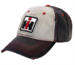 IH DISTRESSED BLACK, WHITE AND RED HAT