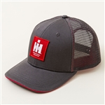 IH Charcoal Mesh Back Trucker Cap with Woven Patch