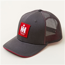 IH Charcoal Mesh Back Trucker Cap with Woven Patch