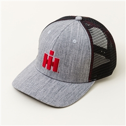 IH Grey Mesh Back Trucker Cap with 3D Embroidery Logo