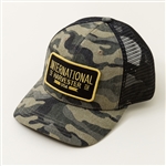 IH Washed Camo Cap with Embroidery Logo Patch