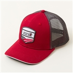 Case IH Red & Charcoal Woven Patch Trucker