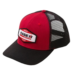 Case IH Two-Tone  Red & Black Woven Patch Trucker Cap