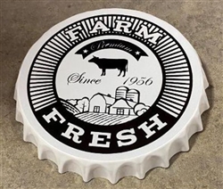 Bottle Cap Sign "Farm Fresh"