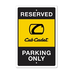 Cub Cadet Parking Sign