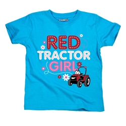 Toddler Red Tractor Girl T-Shirt - Blue