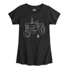 Continuous Line Tractor Girls T-Shirt
