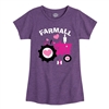 Pink Farmall Tractor Hearts Girl's Short Sleeve Tee