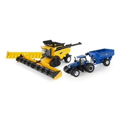 1:64 New Holland CR8.90 SmartTrax Combine Harvesting Set