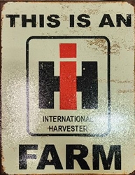 Aged Tin Sign 'IH Farm'