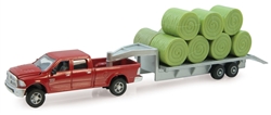 1/64th Dodge Ram Pickup w/Gooseneck Trailer & Bales