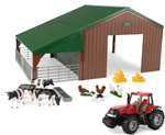 1:32 DUAL PURPOSE BUILDING WITH CASE IH 305, ANIMALS AND ACCESSORIES