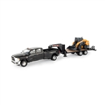 1:32 Ram 3500 Pickup with Case Skid Steer and Trailer