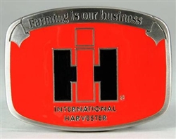 International Harvester "Farming Is Our Business" Buckle